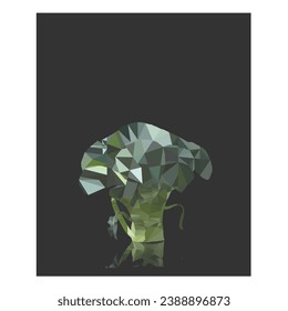 Art. Abstract vegetable. Low poly. Low poly vegetable. Low poly vector stock.