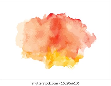 art abstract water color paint on white background
