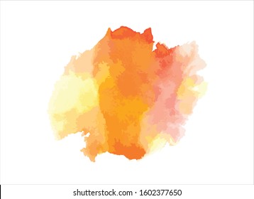 art abstract water color paint on white background