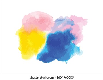 art abstract water color paint on white background