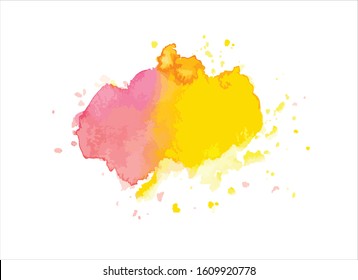art abstract water color paint on white background