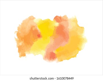 art abstract water color paint on white background