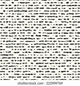 Art abstract wet dashed strokes spotty textured  background. Seamless pattern. Vector.