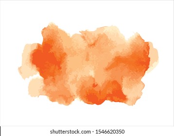 art abstract yellow and orange watercolor background vector