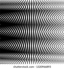 Art abstract zig zag lines geometric black and white futuristic pattern monochrome vector background
