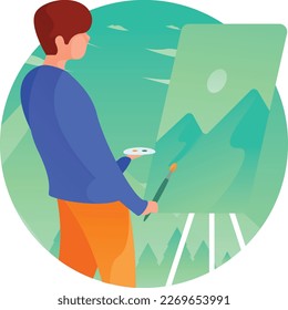 Art Activities UI Flat Icon Vector EPS