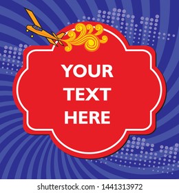 
art with airplane in vector with space for text