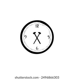 Art alphabet circle compass stopwatch clock flat icon symbol time vector logo design