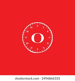 Art alphabet circle compass stopwatch clock flat icon symbol time vector logo design