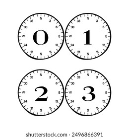 Art alphabet circle compass stopwatch clock flat icon symbol time vector logo design
