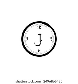 Alfabeto de arte brújula cronómetro cronómetro reloj símbolo plano tiempo Vector logo diseño