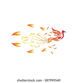 the art animal bird phoenix icon logo flying