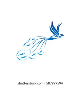the art animal bird phoenix icon logo flying