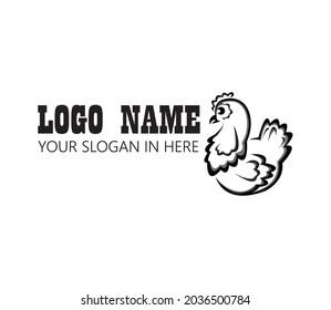 KUNST, TIERE CHICKEN LOGO VEKTOR