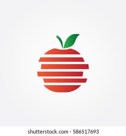 the art apple  fruit icon element logo 