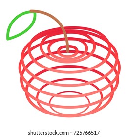 Art apples icon. Isometric illustration of art apples vector icon for web