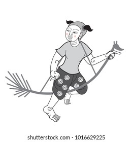 Art of Applied Thai Painting Illustration (Vector)