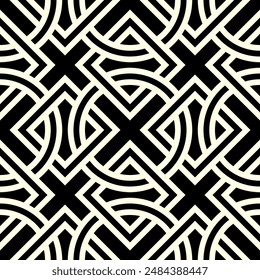 Art of Artistic Interlocking Seamless pattern. Geometric Shape repeated patterns of printable vector.