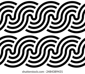 Art of Artistic Interlocking Seamless pattern. Geometric Shape repeated patterns of printable vector.