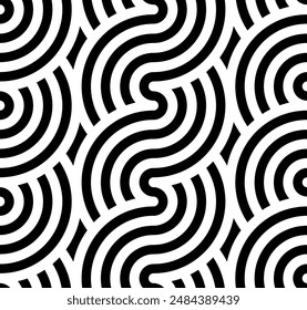Art of Artistic Interlocking Seamless pattern. Geometric Shape repeated patterns of printable vector.