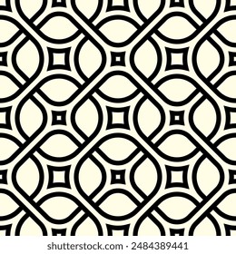 Art of Artistic Interlocking Seamless pattern. Geometric Shape repeated patterns of printable vector.