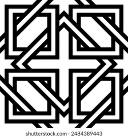 Art of Artistic Interlocking Seamless pattern. Geometric Shape repeated patterns of printable vector.