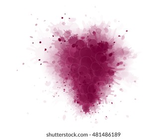 art background with abstract bunch of grapes