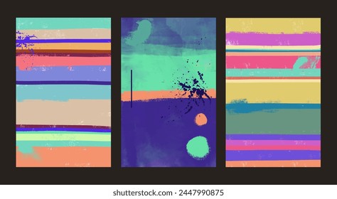 Art background, abstract design art modern invitation posters, watercolor stain elements colorful splash set. Modern Art vector. Minimalist painted wall art watercolor. Vector abstract Illustration.