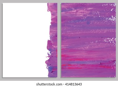 Art background cards. Abstract acrylic background. Collection of invitation cards. Vector illustration.