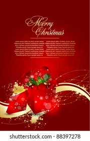 Art background with Christmas box