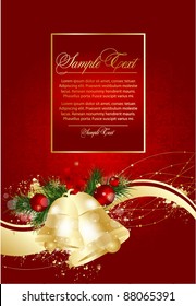 Art background with Christmas tree