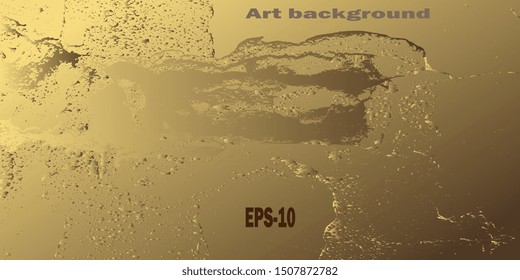 Art background. Creative vector background for banner and flyer. Abstract vintage background. Texture stains. Designer decorative cover. Vector graphics. Spots and blots. Obsolete surface. 