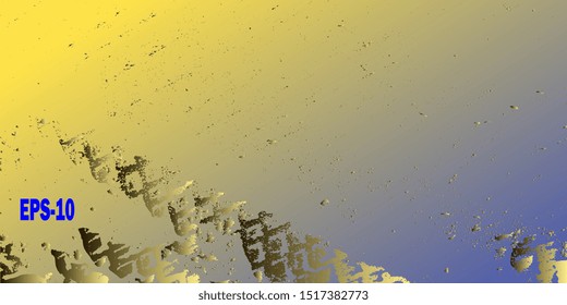 Art background. Creative vector background for banner and flyer. Abstract vintage background. Texture stains. Designer decorative cover. Vector graphics. Spots and blots. Obsolete surface. 