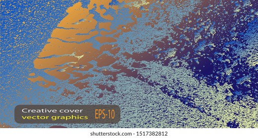 Art background. Creative vector background for banner and flyer. Abstract vintage background. Texture stains. Designer decorative cover. Vector graphics. Spots and blots. Obsolete surface. 