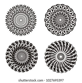 Art background. Mandala. Abstract Ornament. Symbol picture. Black and White. #4