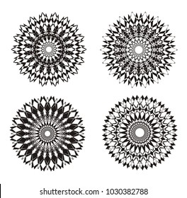 Art background. Mandala. Abstract Ornament. Symbol. Black and White. #6   