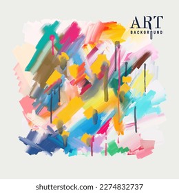 Art background and paint design art modern, watercolor stain elements colorful splash. Vector abstract Illustration. Abstract minimalist painted wall art watercolor.