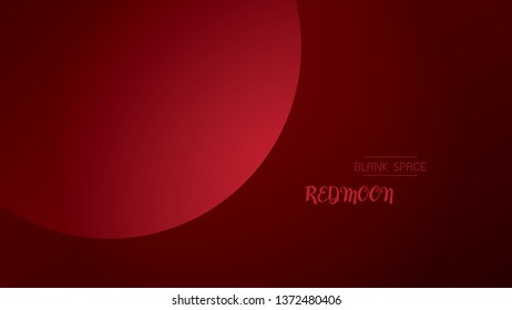 art background with red moon design