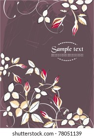 Art background with roses