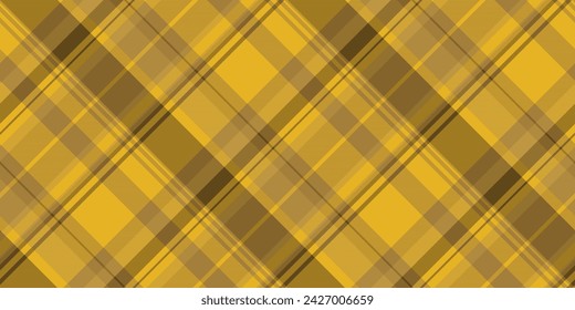 Art background seamless check, variation vector plaid texture. Bag textile pattern tartan fabric in amber colo.