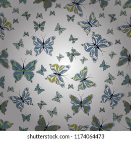 Art for background texture design. Seamless love pattern with cute lettering calligraphy text and hearts, envelopes, doodles. Hand drawn illustration in cartoon style on black, green, neutral colors.