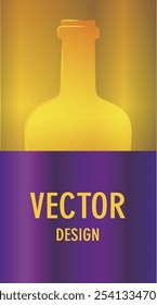 Diseño de patrón de Anuncio de arte Plantilla Elemento de Vector Decoración Vector abstracto Cultura colorida Alcohol Ilustración de botella de cerveza Vino Bebida Vodka 