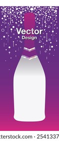 art banner pattern design template vector element decoration abstract vector colorful culture alcohol beer bottle illustration wine drink vodka concept cover collection shine glow twinkle violet pink