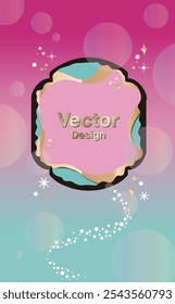 art banner pattern design template vector element decoration abstract editable vector beautiful blossom card colorful cute fashion floral frame graphic