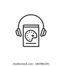 Art Basic e-Book-Line-Symbol. lineares Stilzeichen für mobiles Konzept und Webdesign. Zeichnen Lektion Audio-Buch Umriss Vektorsymbol. E-Learning-Symbol, Logo-Illustration. Vektorgrafik