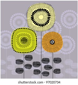 art beautiful flower vector background