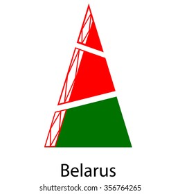 Art Belarus flag christmas tree