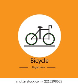 Art Bicycle Logo Design Vector