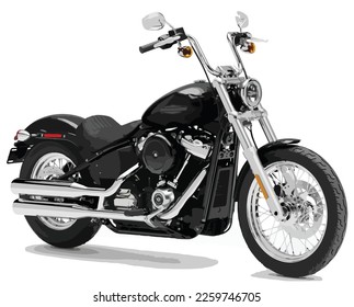 art bike black motor cycle design vector template white isolated background