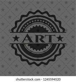 Art black emblem. Vintage.